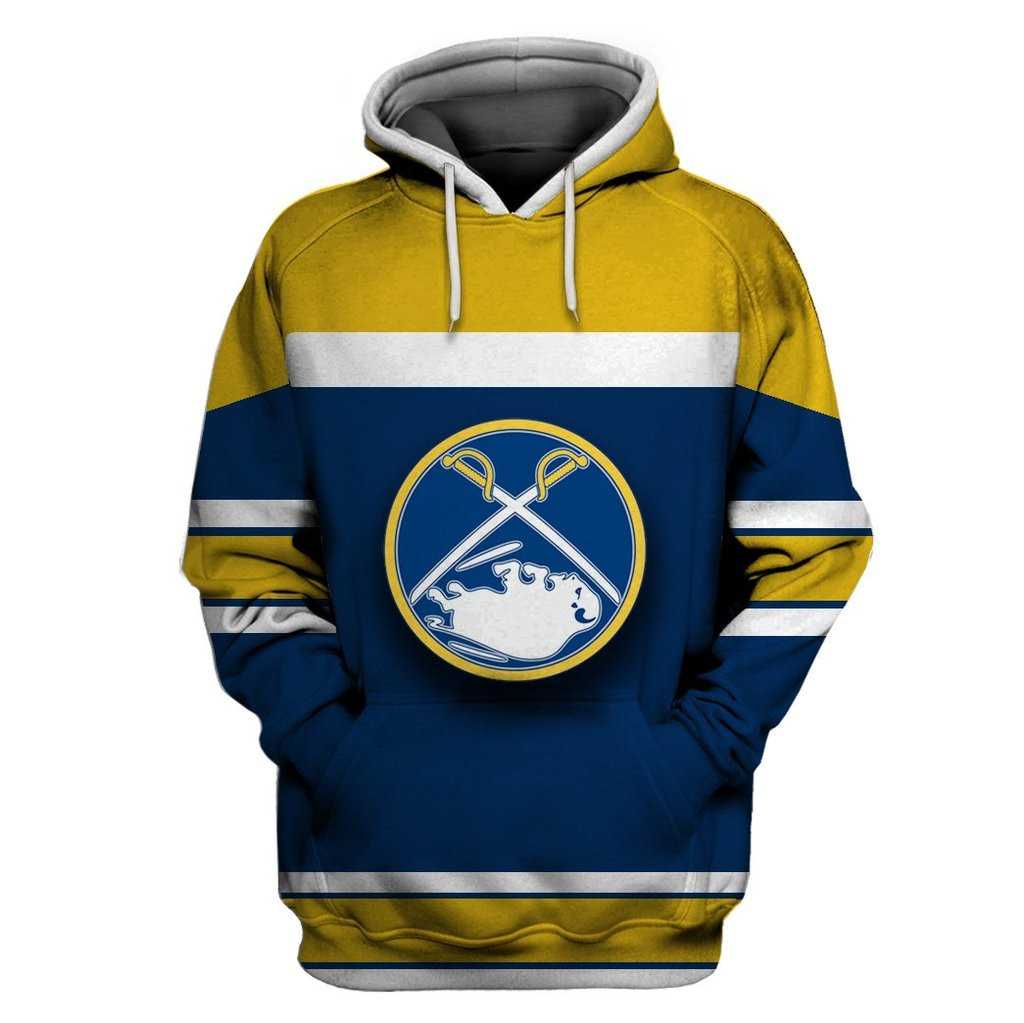 Sabres Blue Gold All Stitched Hooded Sweatshirt,We sell and wholesale Sabres Blue Gold All Stitched Hooded Sweatshirt on line form chian!